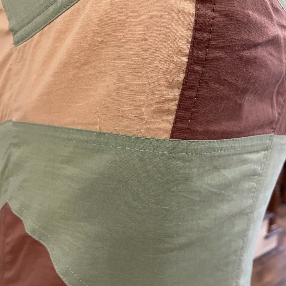 Mint, brown and tan chevron cotton midi dress - Picture 8 of 8